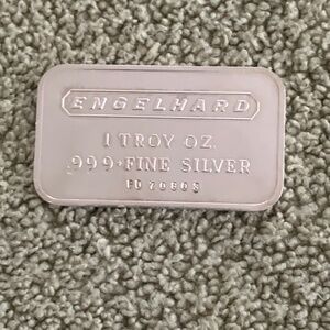 VTG .999+ Fine Silver 1 Tr Oz Engelhard Frosted Back #PD70803 Bought 1982